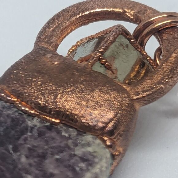 'Dejourliev' Hexagonal Ruby & Pyrite Cube Necklace - Picture 4 of 9